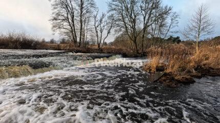 Vahiküla Waterfall Flowing in Slow Motion, Estonia