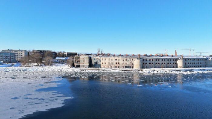 Patarei Sea Fortress Tallinn Winter Aerial - Historic Coastal Landmark Estonia