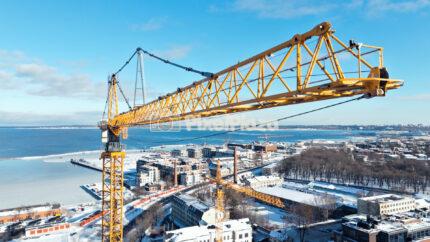Tallinn Volta Quarter Aerial – Winter Coastal Construction and Modern Development