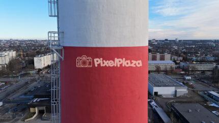 Aerial Drone Close-Up of Industrial Chimney in Mustamäe District, Tallinn, Estonia