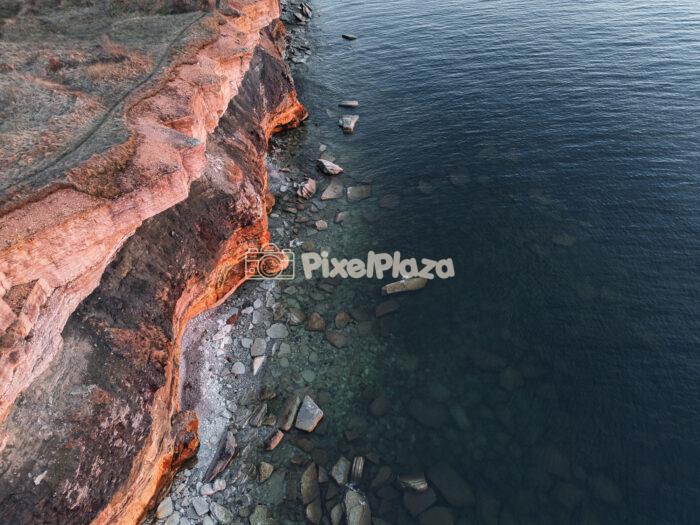 Drone View of Pakri Peninsula Limestone Cliffs and Baltic Sea in Estonia Drone View of Pakri Peninsula Limestone Cliffs and Baltic Sea in Estonia