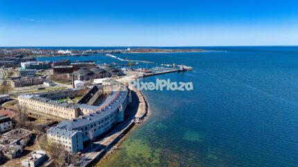 Drone View of Patarei Sea Fortress and Seaplane Harbour in Tallinn