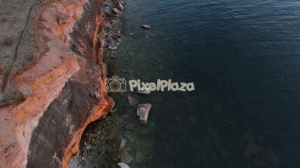 Pakri Peninsula Coastal Cliffs and Baltic Sea Aerial View Estonia