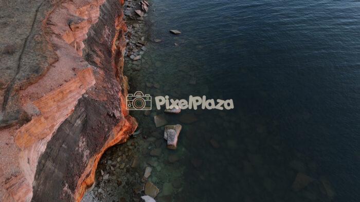 Pakri Peninsula Coastal Cliffs and Baltic Sea Aerial View Estonia