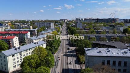 Aerial View of Majaka Street and Tallinn Cityscape in Estonia