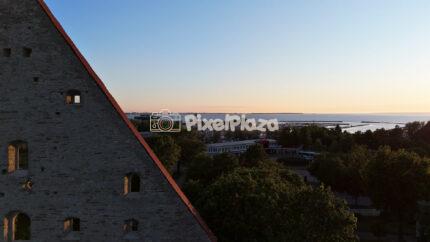 Pirita Convent Ruins at Sunset Over Tallinn Bay Estonia