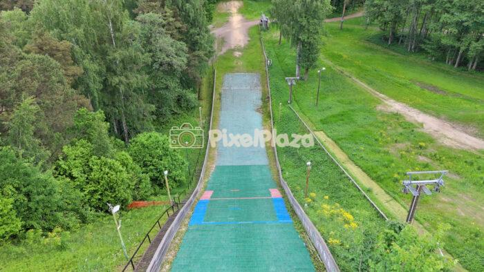 Tallinn Nõmme Ski Jumping Tower Drone 4K Video in Summer Estonia