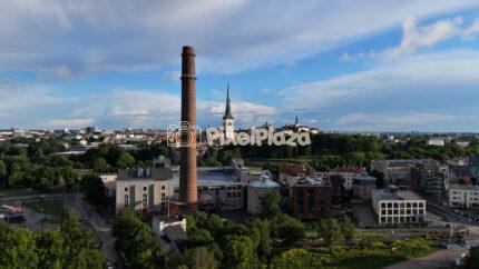 Tallinn Skyline and Historic Old Town Drone 4K Video in Estonia