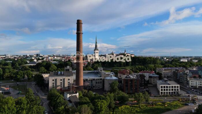 Tallinn Skyline and Historic Old Town Drone 4K Video in Estonia