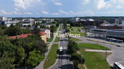 4K Aerial Video of Mustamäe District and Street Traffic in Tallinn Estonia