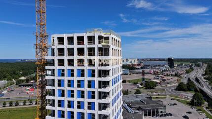 Building construction site in Tallinn Õismae Estonia 4K Drone Video