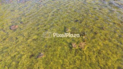 Clear Baltic Sea water and stony seabed in Estonia 4K Drone Video