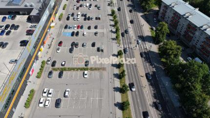 Tallinn Mustamäe Centrum Shopping Center Aerial 4K Drone Video Estonia